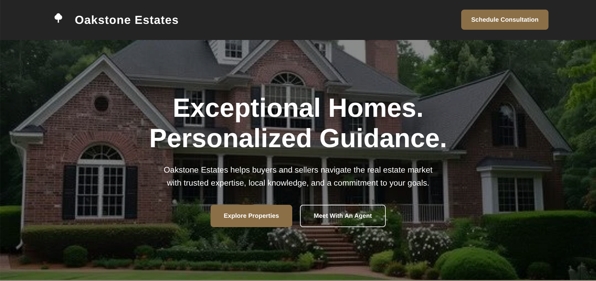 Oakstone Estates Website